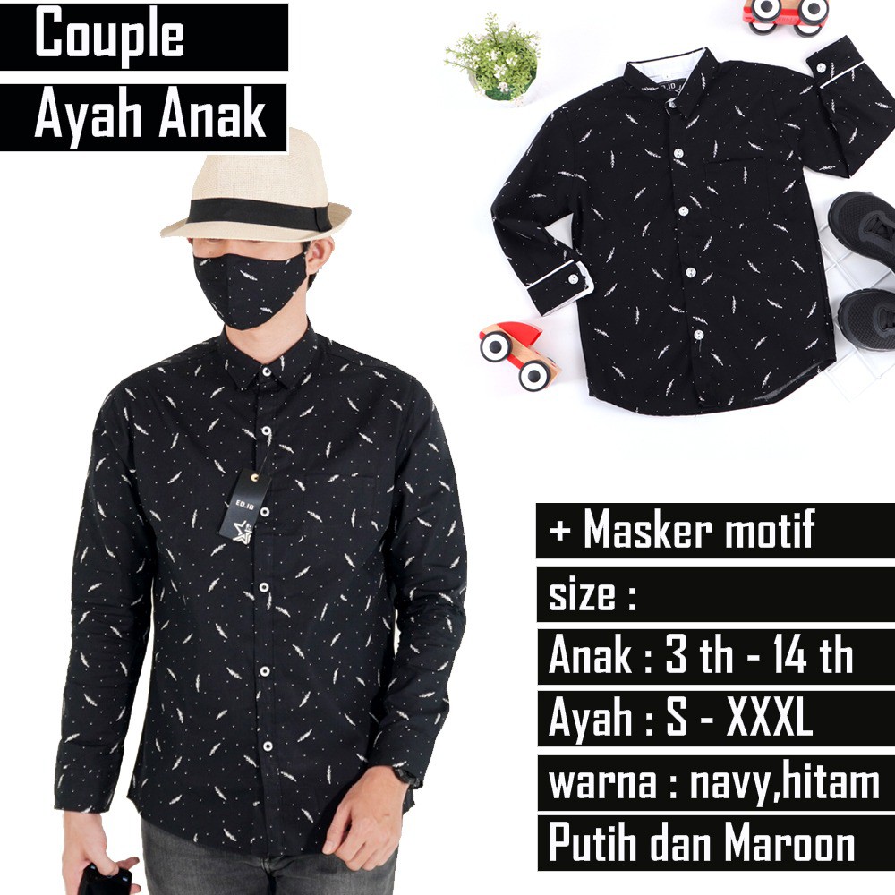 AmsPro Cople ayah anak cowok couple kondangan couple keluarga couple ayah anak 015tomi Hitam