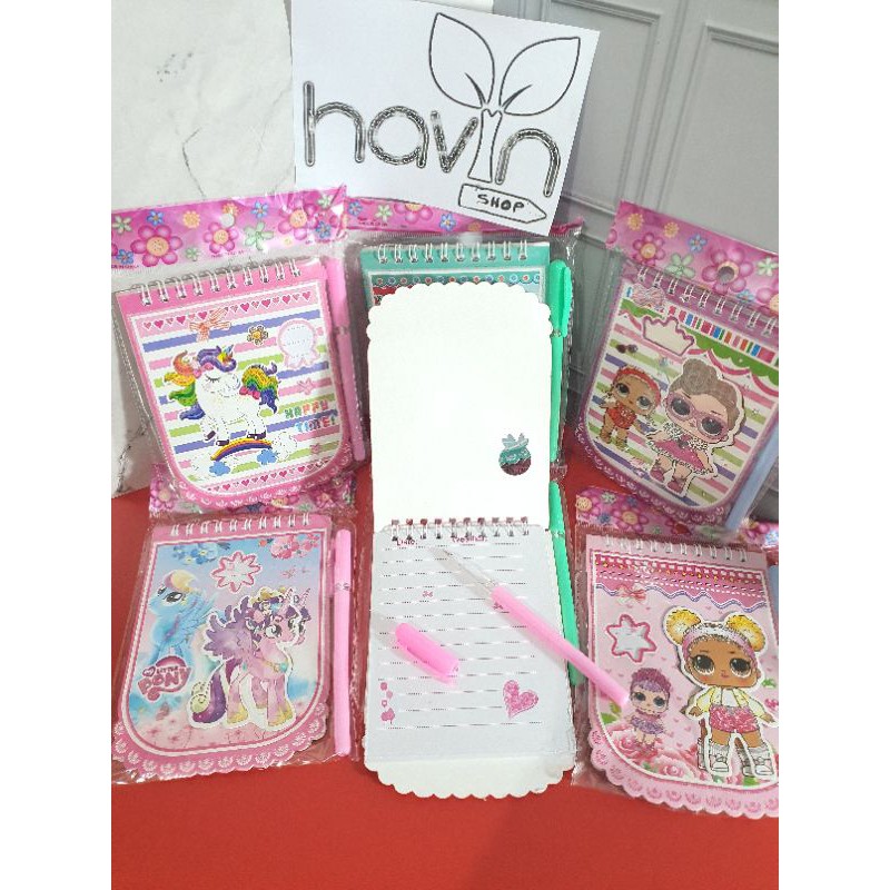 memo diary/MEMO + PEN/buku catatan anak ada bonus pulpen/memo lucu/notes BTS BT21-3