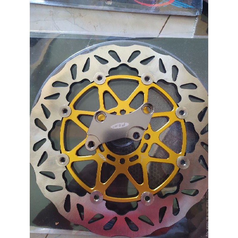 piringan cakram depan jupiter z ukuran 300mm psm Jupiter Nouvo F1zr RX-King Vega jupiter z-Cnc PSM 300mm gold