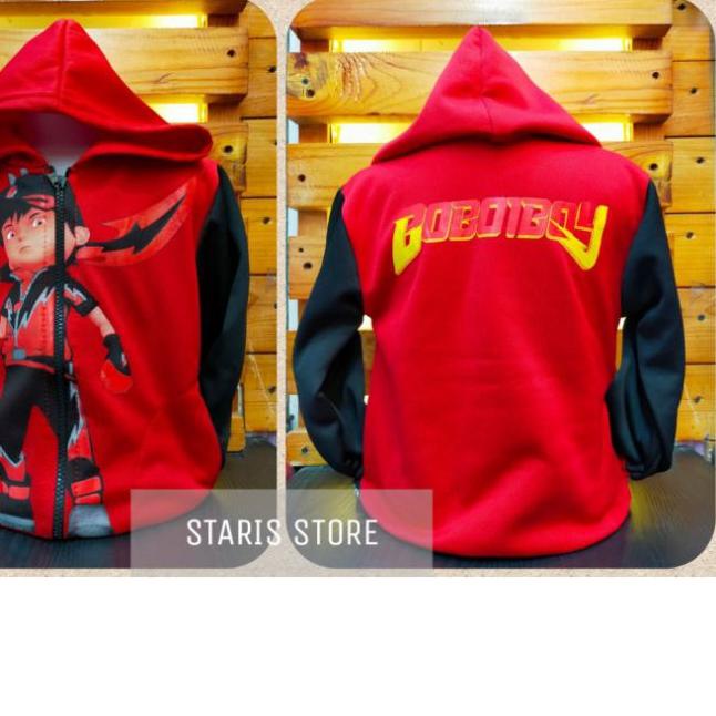 ☊ Jaket Anak Laki Laki Boboiboy Bahan Fleece/Kids Jacket/Jaket Boboiboy Anak Laki-laki/Jaket Boboibo
