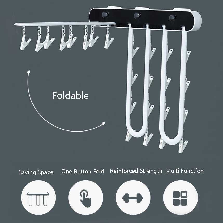 Rak Gantungan Jemuran Handuk Baju Drying Rack Hanger