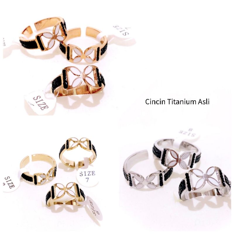 Promo Cincin Titanium Asli Mata Kilau Sale Cincin Titanium karat Stainless steel 01