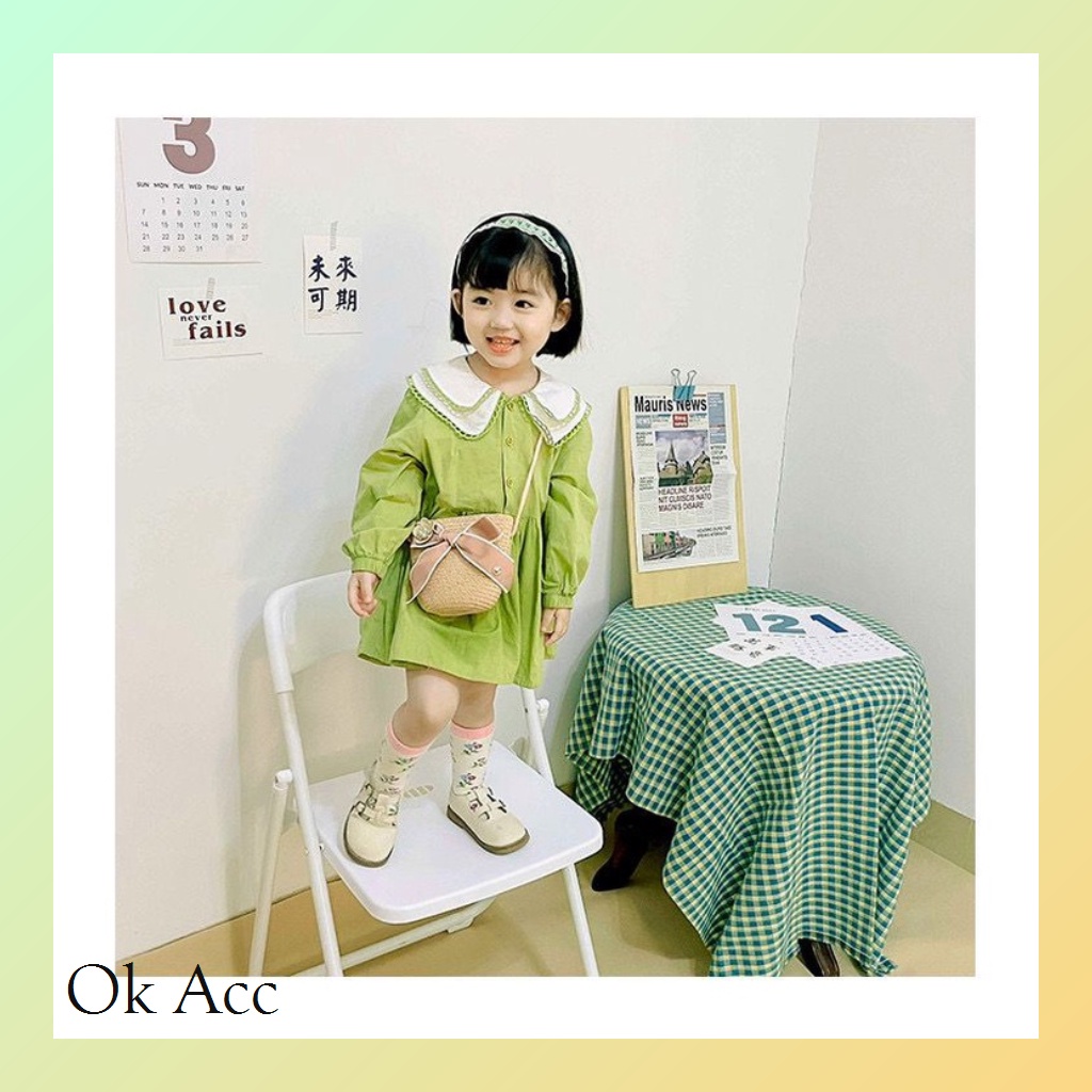 Tas selempang anak FT39 wanita pink pita lucu