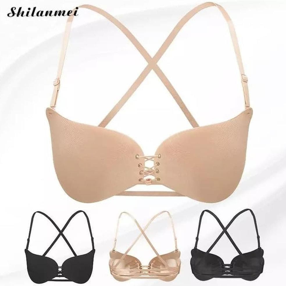 Bra Push Up Seamless Tali Depan Wings Bra Backless Tali Silang