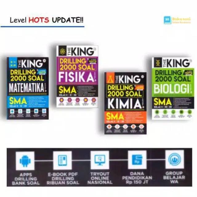 BUKU THE KING DRILLING 2000 SOAL MATEMATIK,FISIKA,KIMIA,BIOLOGI SMA KELAS 10,11,12