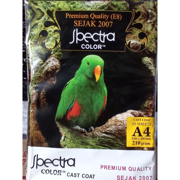 

glossy photo paper A4 210gsm spectra/kertas cetak photo A4 210gsm spectra