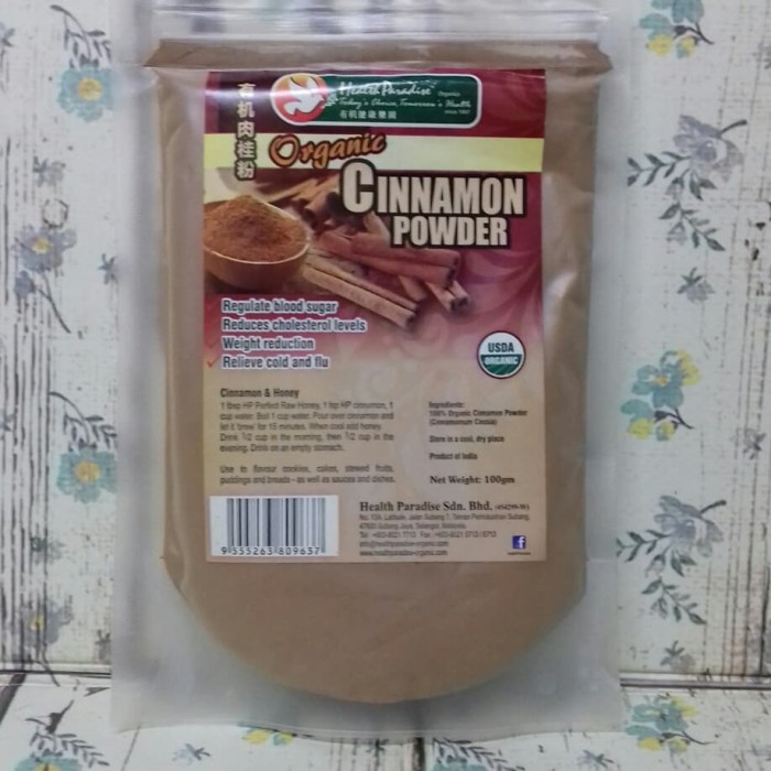 

Organic Cinnamon Powder/Bubuk Kayumanis By Health Paradise 100gr