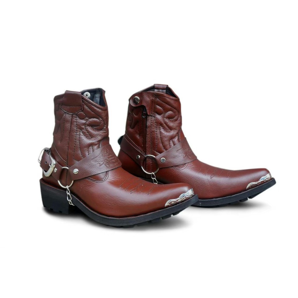 Sepatu Pria Jungle Jenggel Boots Biker Touring Kulit Asli Sepatu Jenggel Original