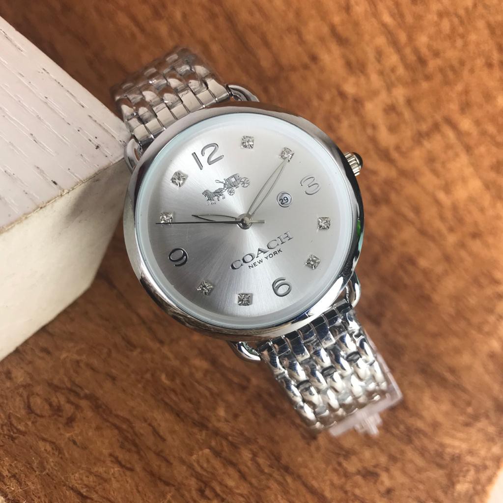 jam tangan Coach wanita fashion rantai stainless tanggal aktif