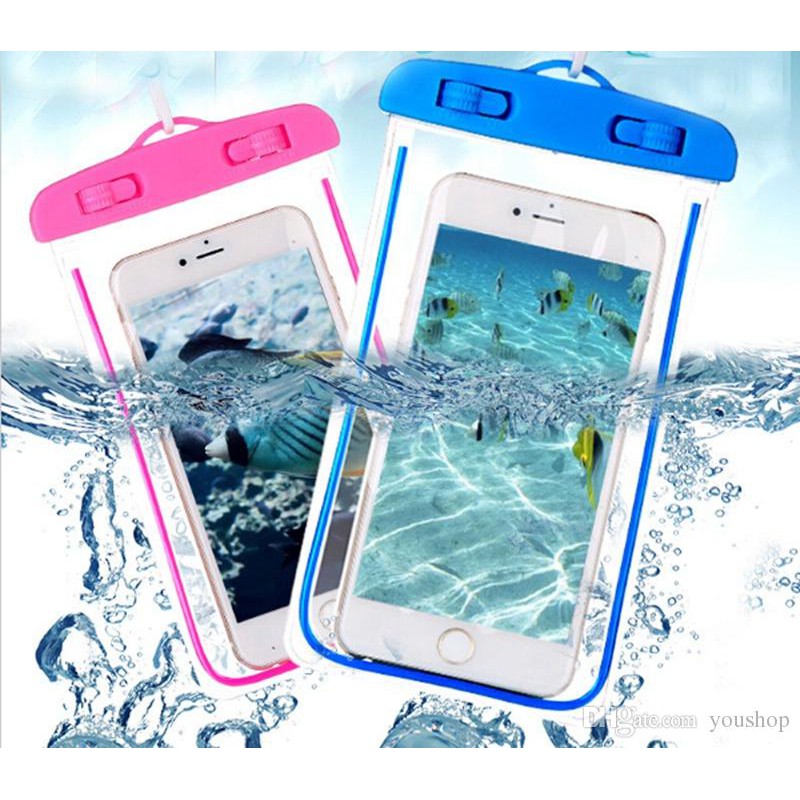 Case Waterproof Glow In The Dark/ Casing Anti Air Untuk Berenang