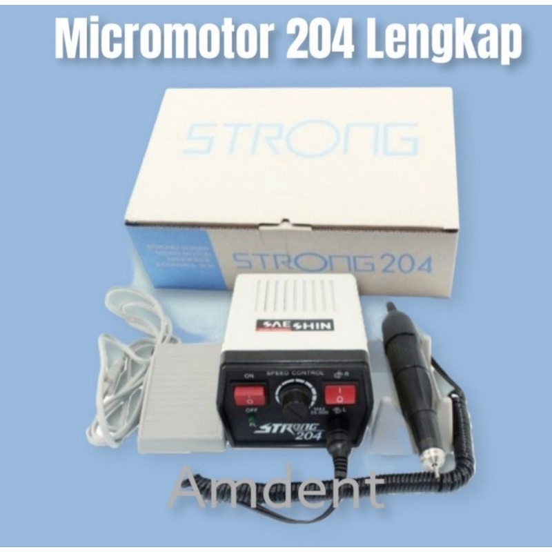 Micromotor mikromotor STRONG 204 (Mahasiswa) Straight NSK + Contra Angel NSK