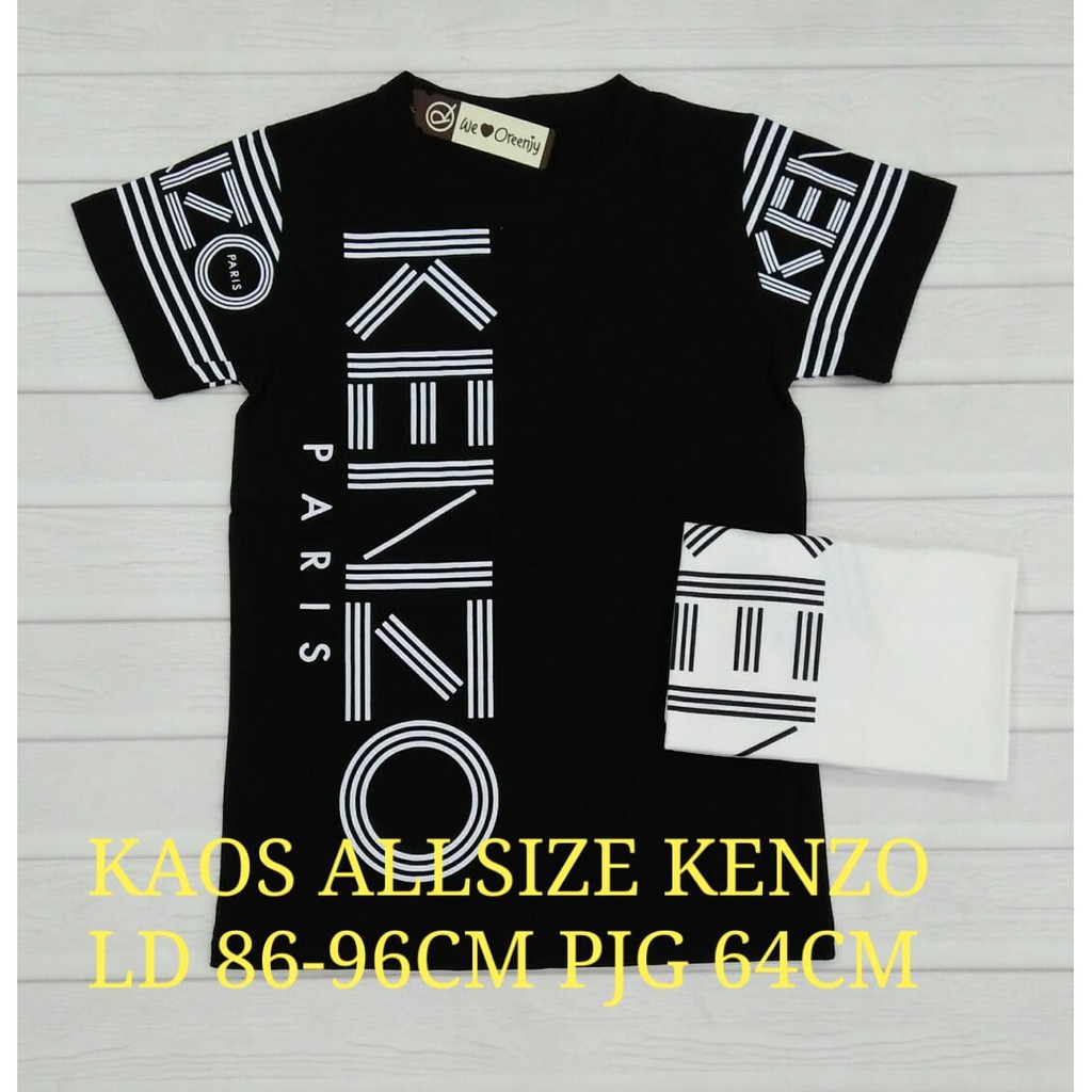 Kaos All Size Kenzo Hitam | Kaos All Size Wanita Kenzo Hitam