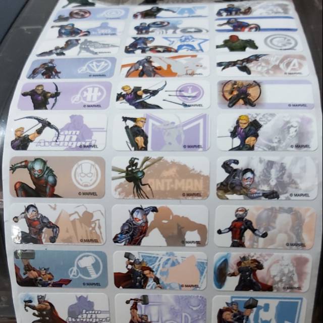 

Label nama Avengers vision sticker waterproof