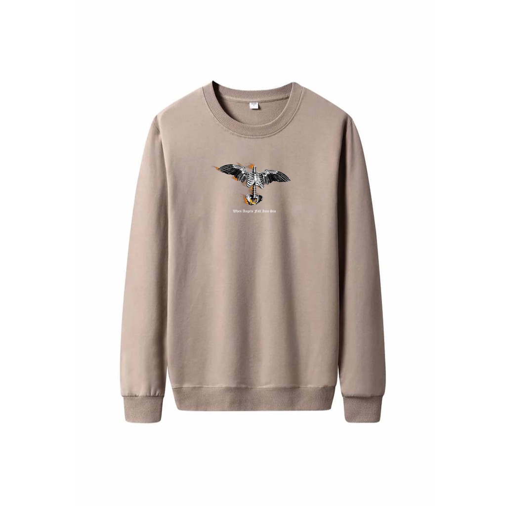 Sweater Pria Sin Angels Crewneck Pria M - XXL