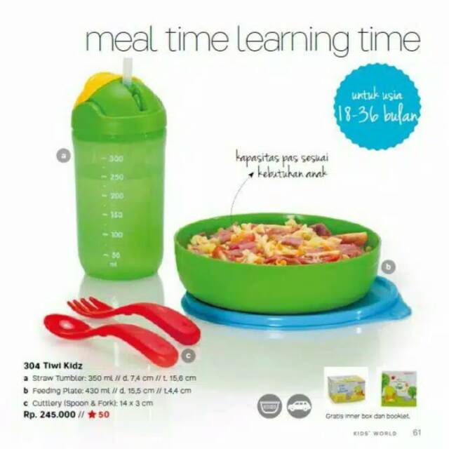 Tiwi kidz set tupperware