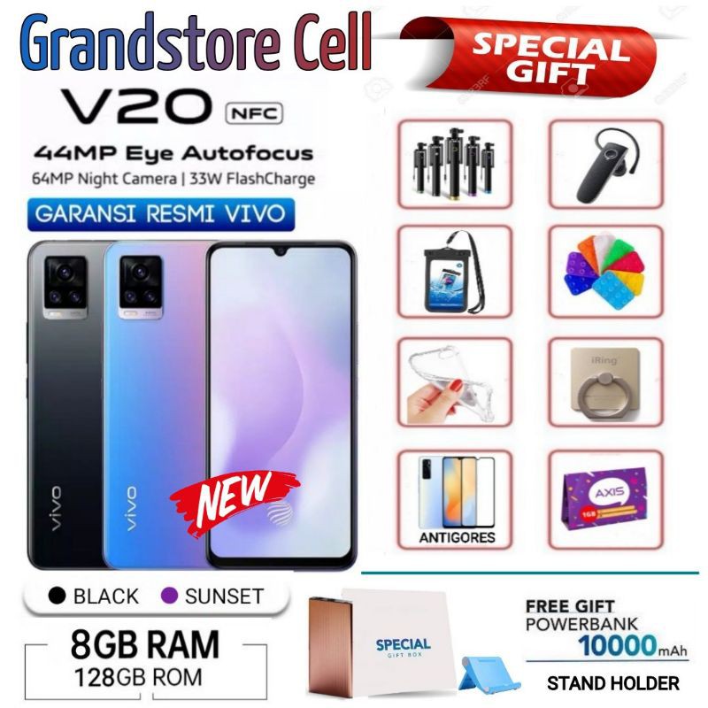 Jual VIVO V20 RAM 8/128 GB GARANSI RESMI VIVO INDONESIA Indonesia