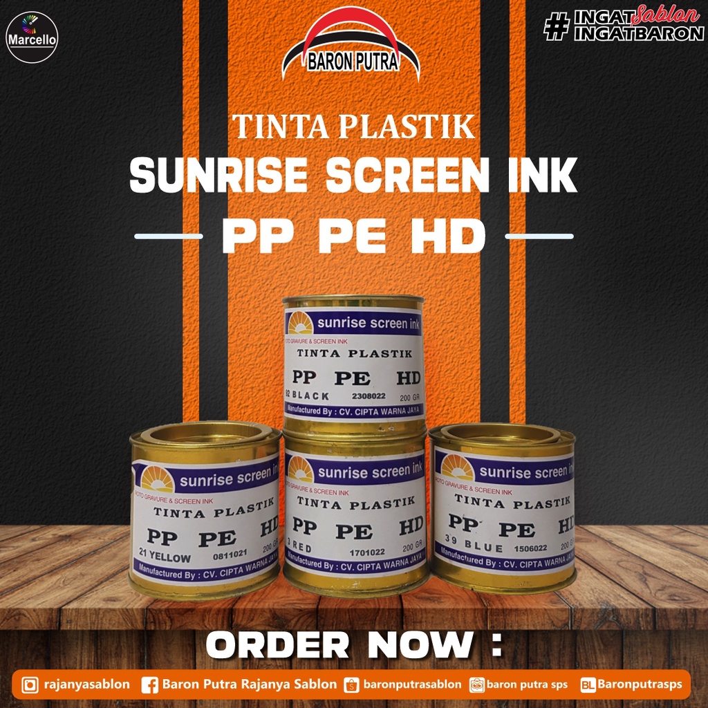 

SUNRISE HDPE RED 200GR (TINTA SABLON PLASTIK)