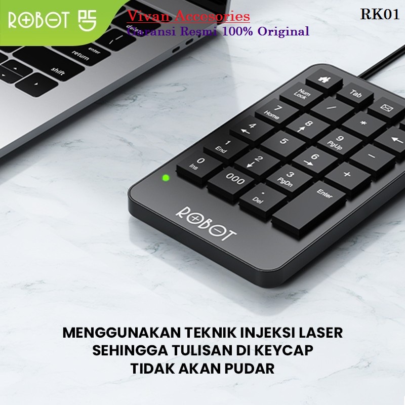 ROBOT RK01 Keyboard Numpad Numeric Keypad Wired USB Numerik Keyboard