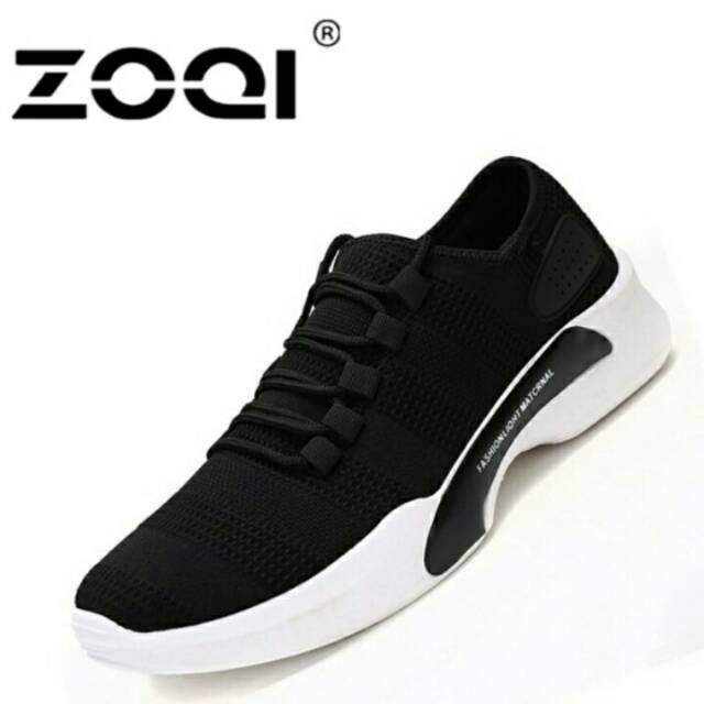 ZOQI Korean Style Fashion Casual Breathable Running Sport Shoes For Man - Black