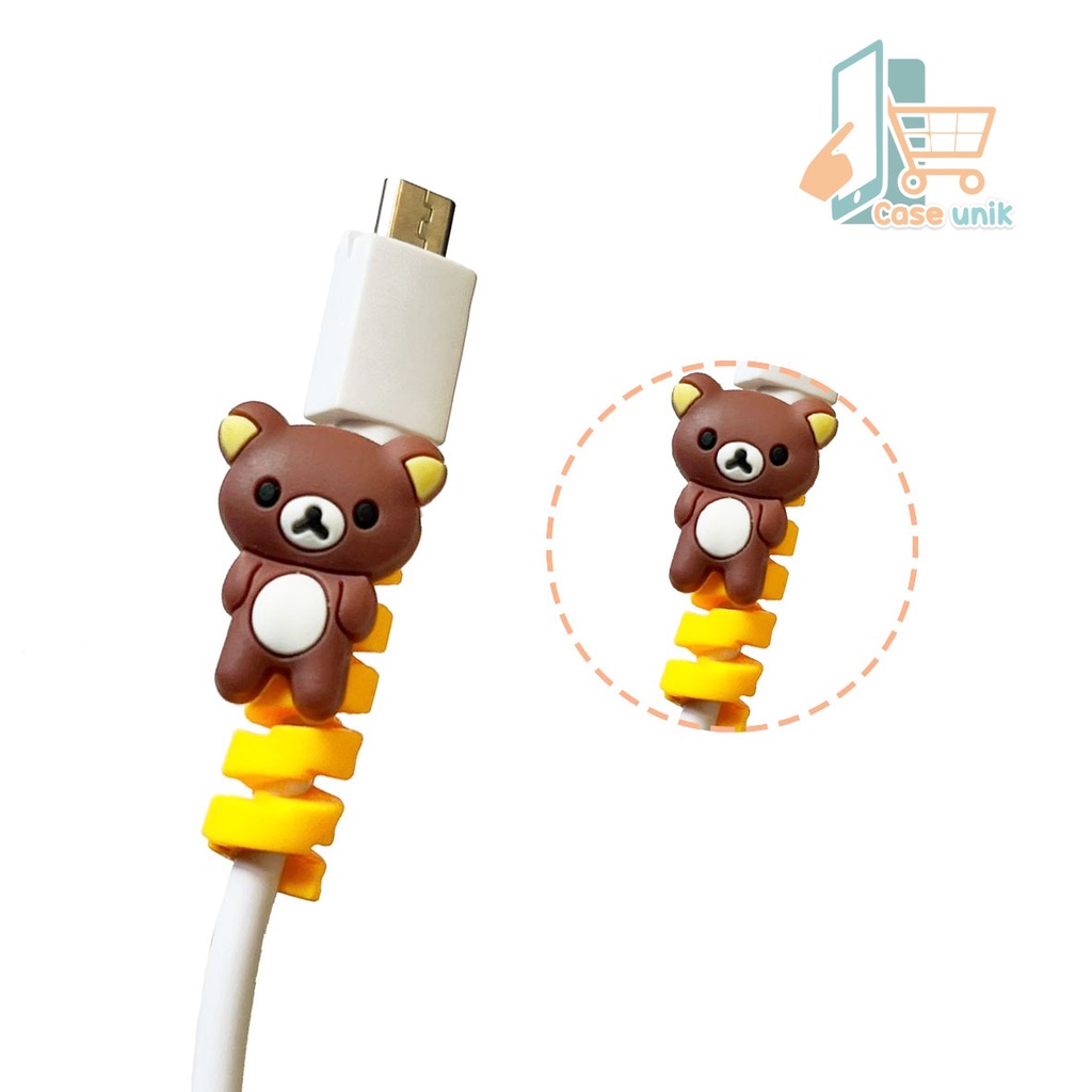 CABLE SAVER TWIST CABLE PROTECTOR SPIRAL PELINDUNG UJUNG KABEL KARAKTER ANDROID IPHONE CS4219