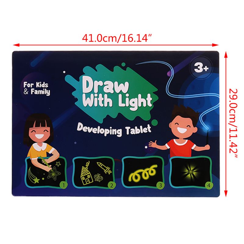 Zzz Papan Tulisan Magic Draw with Light Fun Developing Toy Fluorescent Drawing