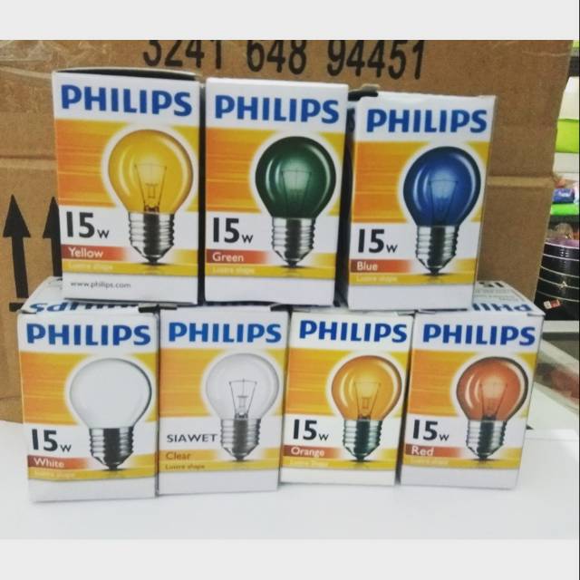 Lampu Bohlam Hias Warna Philips 15Watt by eazyparabot