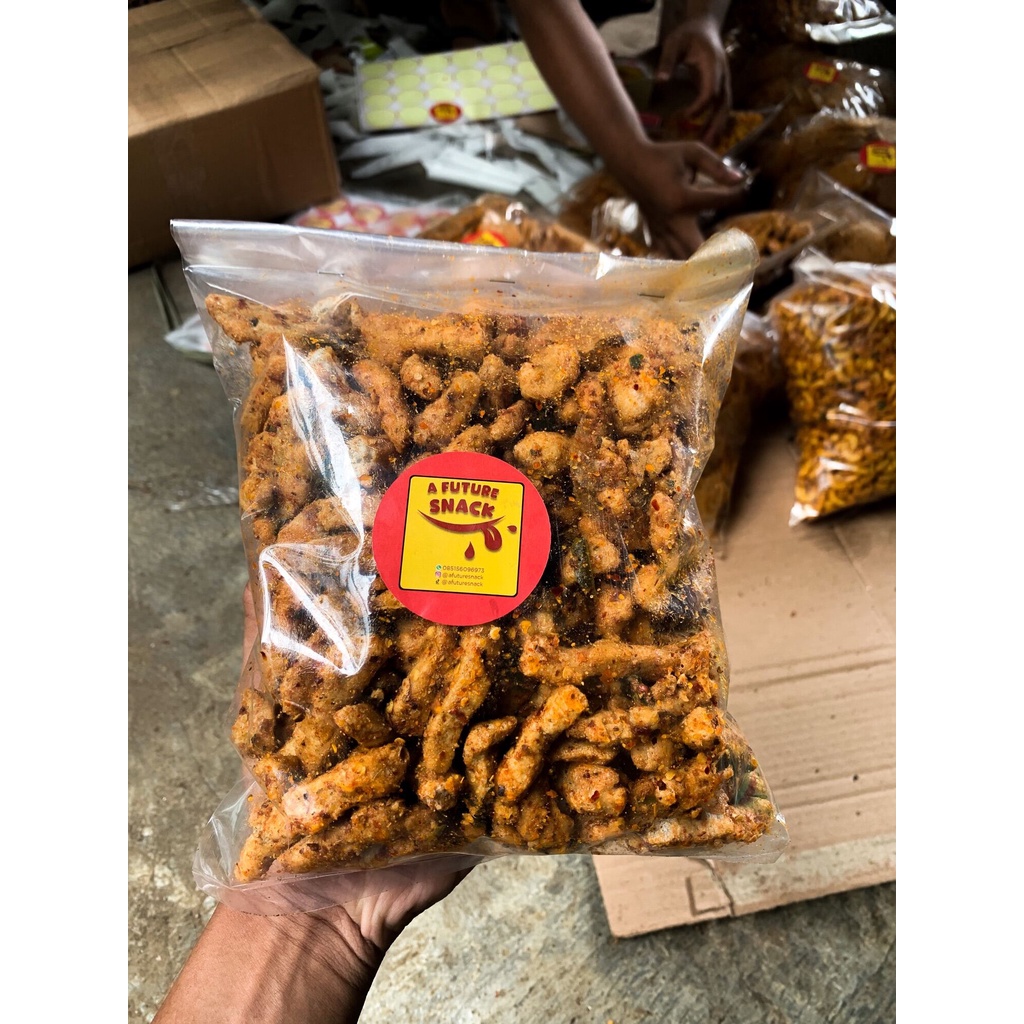 

Basreng Pedas Daun Jeruk Pedas Bumbu Basah 260 gram