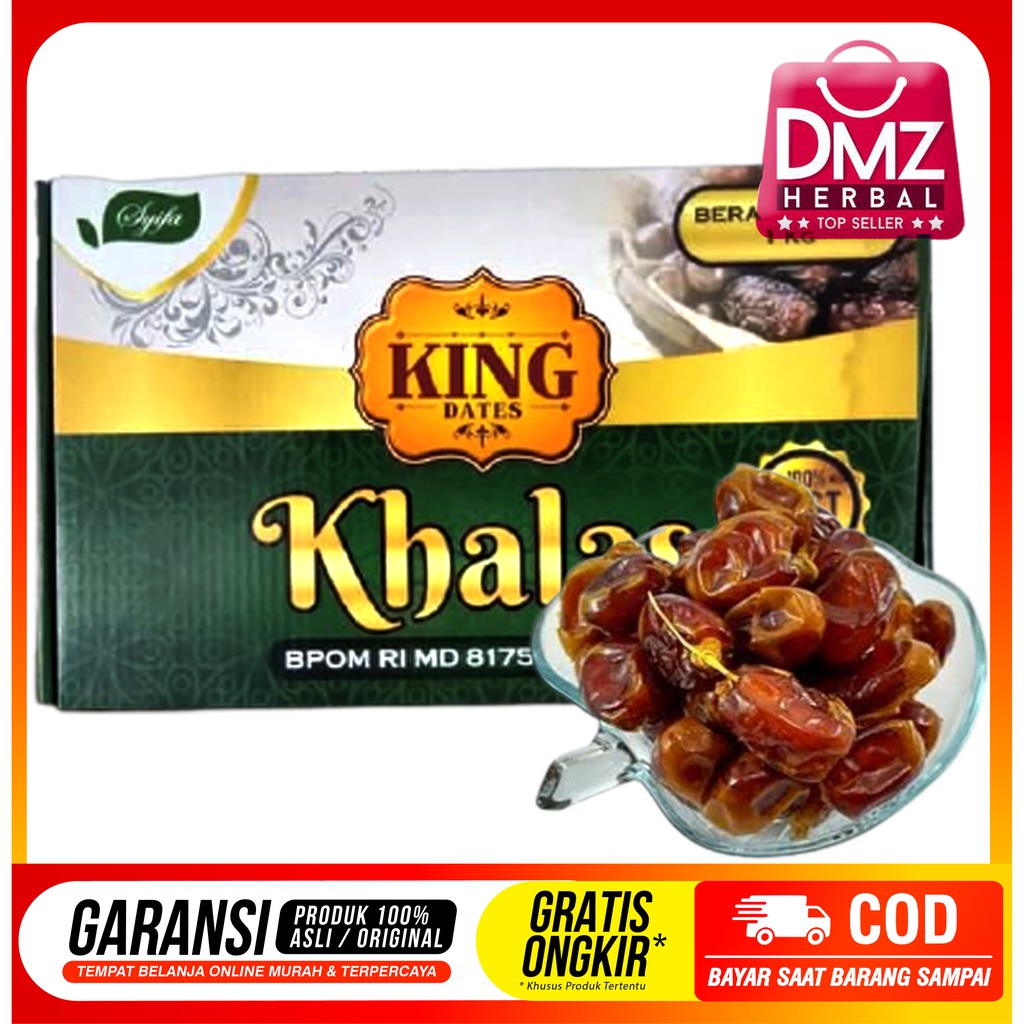 

[ TERLARIS ] Kurma Khalas 1 kg - Kurma Khalas King Dates 1 kg