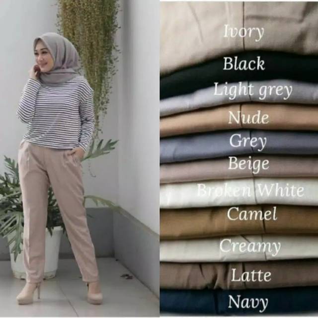 BAGGY PANTS Latte, Nude, Ivory, Maroon, Navy, Grey, Cream