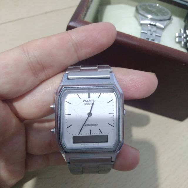 PRELOVED CASIO KOTAK ORIGINAL SILVER WANITA