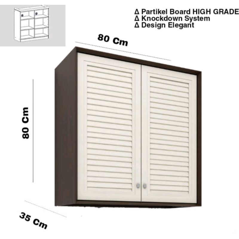 Graver KSA 2142 Kitchen Set Atas Rak 2 Pintu Dapur Viral Series