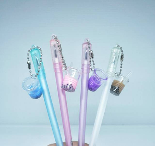 Pulpen boba pulpen bubble tea gel pen karakter murah