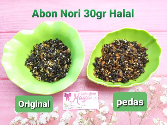 Abon nori 30gr tokinori original pedas abon rumput laut tabur bawang goreng seaweed mentai snack seafood