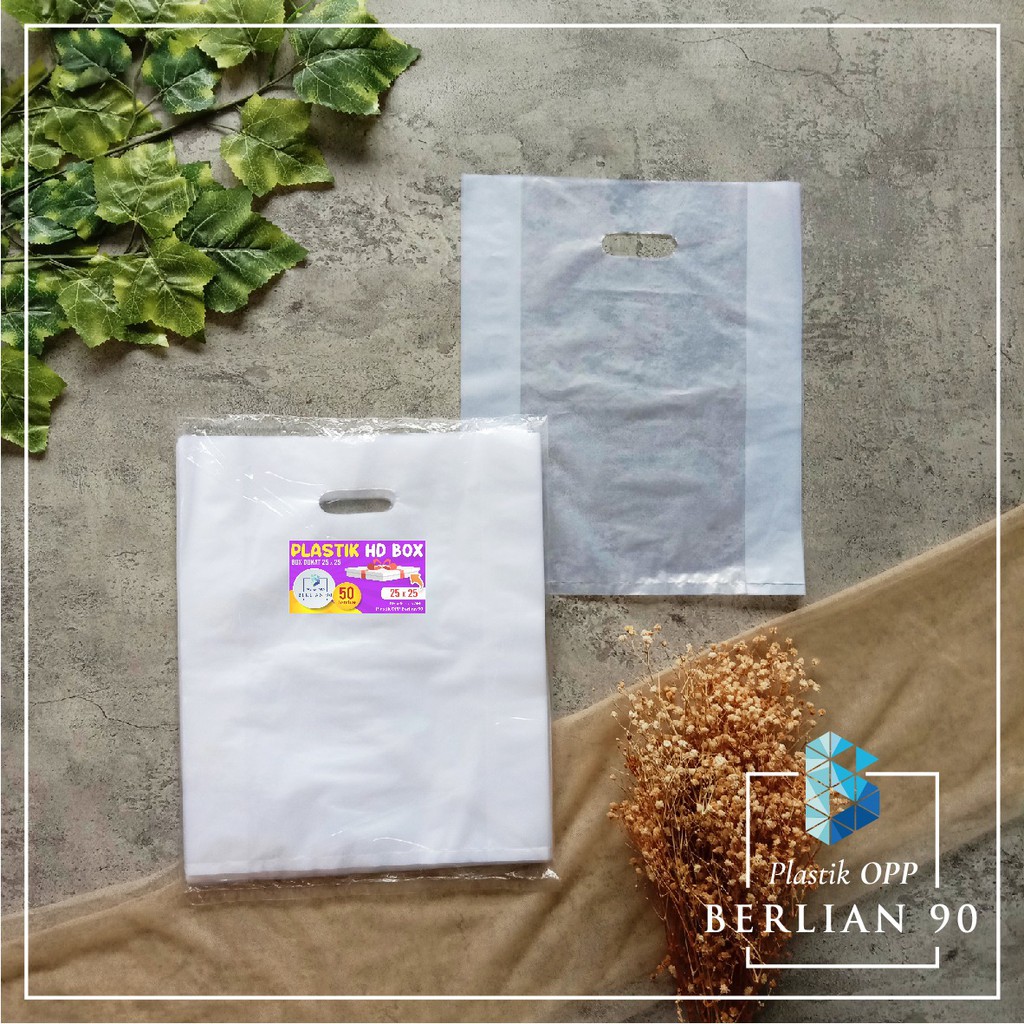 RB Plastik HD BOX Donat 25x25 cm / Plastik Dus Kue isi 50 Lembar / Plastik Take Away Box Kue
