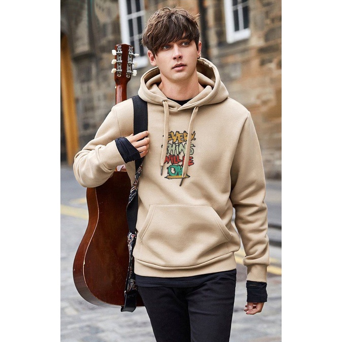 EVERYTHING WILL BE OK  HOODIE PRIA PREMIUM OVERSIZE M L XL XXL