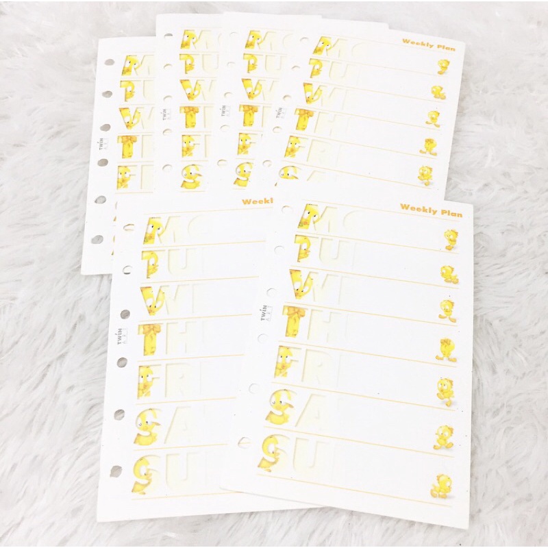 

Original Korea Weekly Plan Diary Isi Refil Kertas File Binder Ordner Buku Agenda