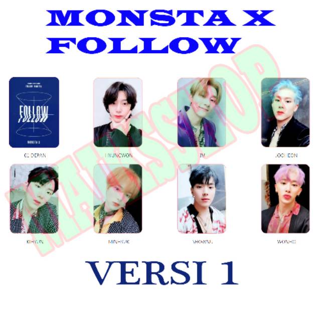 Monsta X Follow Photocard Kpop