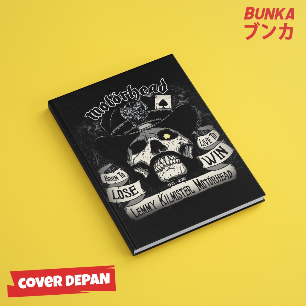 

Notebook 80's Band Motorhead lemmy Hardcover A5 Buku Tulis Catatan Notes Agenda Planner Jurnal