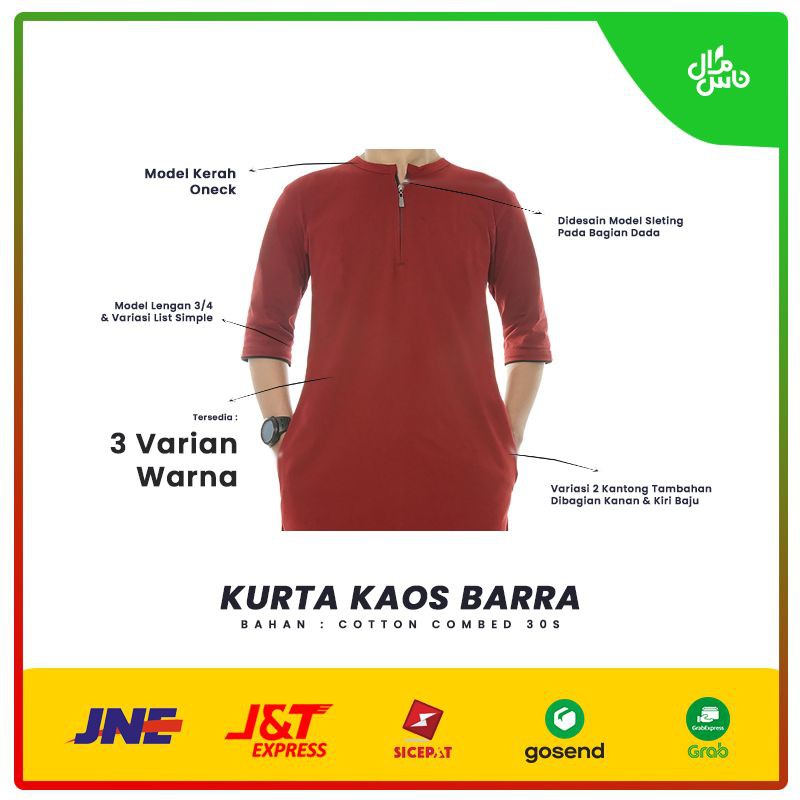 COD - Kurta Kaos Pakistan Model Kerah Oblong