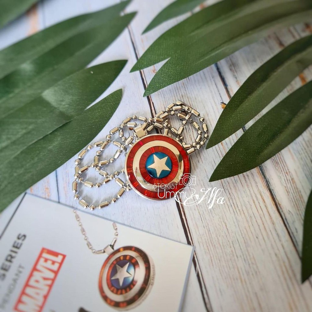 Promo Paket Kalung MCI Asli Pendant Captain Amerika Kalung Kesehatan Original Kalung Kesehatan Penda
