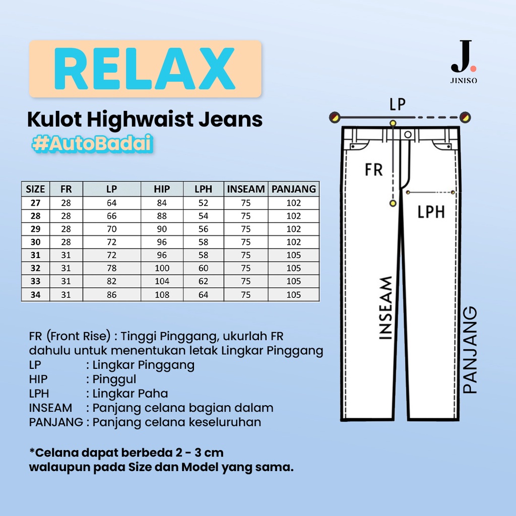 JINISO - Kulot Highwaist Jeans 776 RELAX