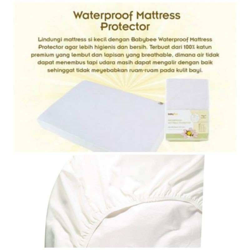 BabyBee Waterproof Mattress Protector uk 95x65 cm