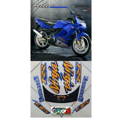 STRIPING NINJA RR BIRU TAHUN 2008 STIKER STANDAR ORI KAWASAKI