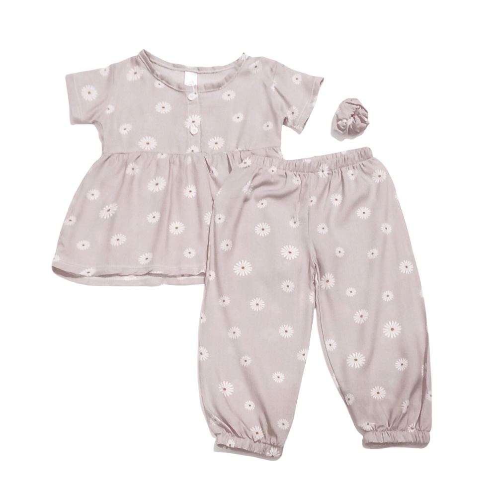 MARIE 1-3 TAHUN SETELAN BAYI PEREMPUAN KATUN RAYON LITTLE KODA by Toko Uwais Grosir