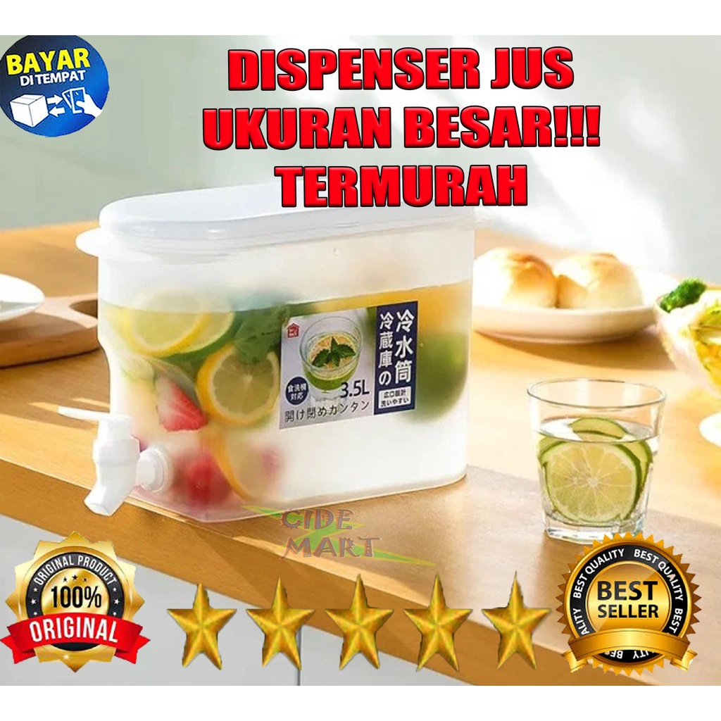 DISPENSER JUS PORTABLE MINUMAN AIR KULKAS 3,5Litter DISPENSER KULKAS VIRAL