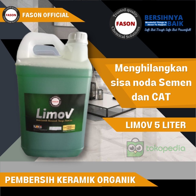 Pembersih Noda Semen &amp; Cat pada Keramik / Granit FASON Limov 5 Liter