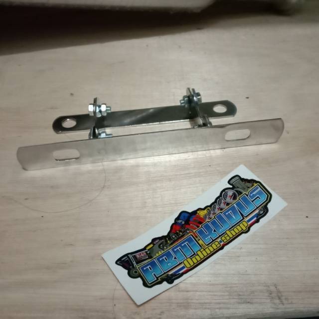 Dudukan plat nomor fleksibel crome variasi motor CB GL MP Tiger