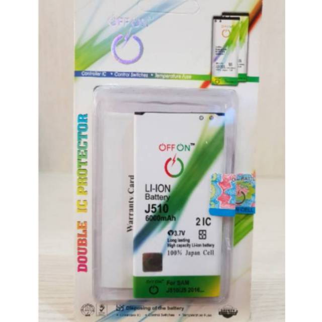 Baterai Battery Batre Doublepower Samsung Galaxy J510 J5 2016 OFFON