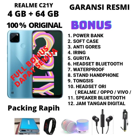REALME C21Y RAM 4/64 GARANSI RESMI
