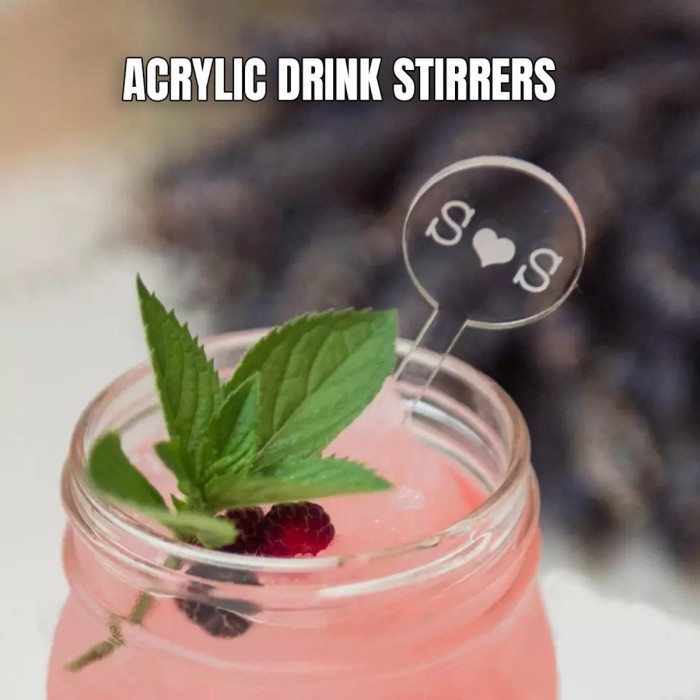 Stirrer Acrylic / Pengaduk Minuman Akrilik / Customize Acrylic Stirrer